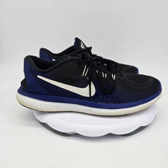 Nike Shoe Men\'s 10 Flex 2017 Sneakers 898457-004 Black Blue